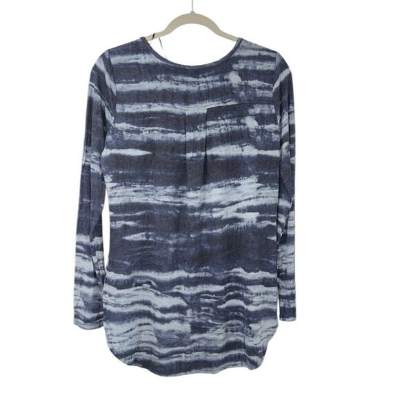 Cynthia Rowley Blue Tye Dye Stretchy Long sleeve Top(Size Medium) - Picture 2 of 6